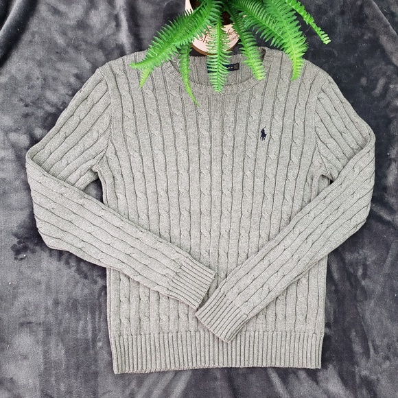 Polo Ralph Lauren Sweaters - Polo by Ralph Lauren Gray Cable Knit Sweater